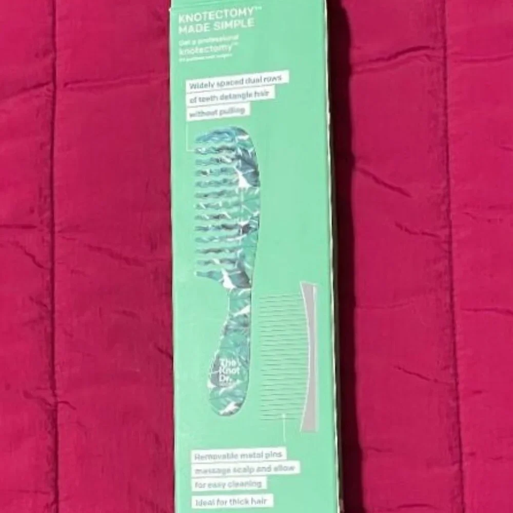 NEW CONAIR ~ THE KNOT DR . 2 - IN - 1 DETANGLE DUAL ROW WET / DRY DETANGLER COMB
